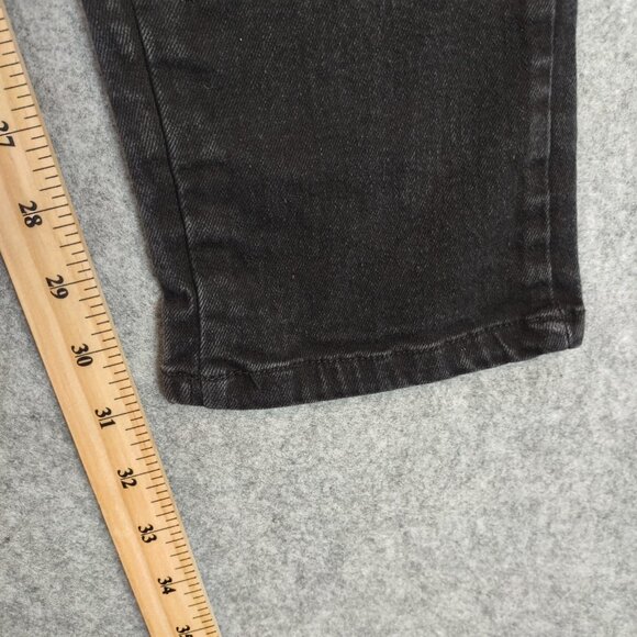 AHP Another Hype Piece Jeans Mens 34x31 Black Slim Straight Pant Crossbones Flaw - Picture 12 of 12